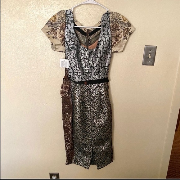 NWT Anthropologie Byron Lars Brocade Sheath Dress - Picture 4 of 9